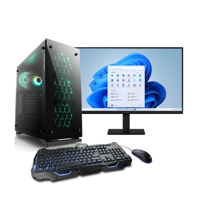 PC Bureautique Complet Avec écran Et Imprimante – Intel I5-8500, 16Go RAM, 1To + 128Go SSD, Windows 11, Occasion