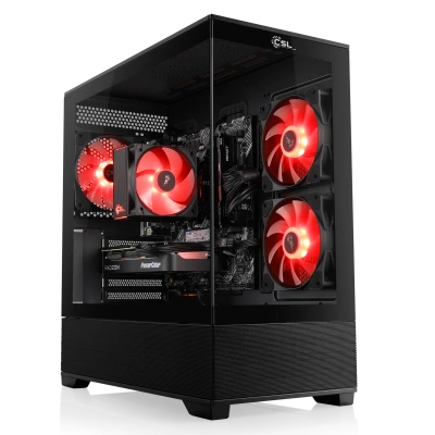 PC gaming WQHD &eacute;quip&eacute; d'un processeur Ryzen 7 7700X3D, d'une carte graphique Radeon RX 9070, de 16 Go de m&eacute;moire vive DDR5 et d'un SSD M.2 de 1 To, pour un nombre d'images par seconde &eacute;lev&eacute; et des temps de chargement rapides.