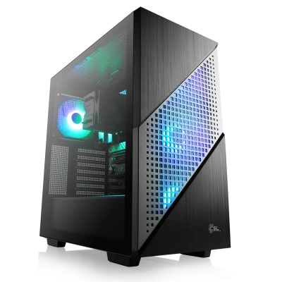 Un PC de mise &agrave; niveau puissant pour le jeu, la bureautique et le multim&eacute;dia avec un CPU AMD Ryzen 5 8600G, une carte graphique Radeon&trade; 760M et 16 Go de RAM.