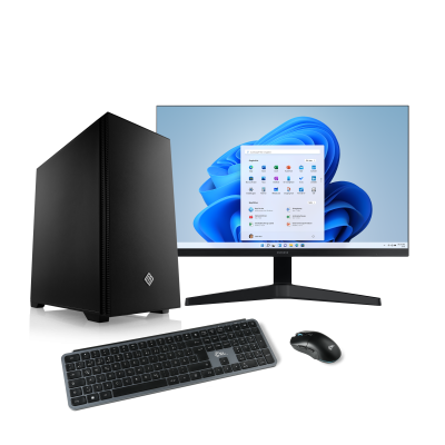 Un système complet et performant pour les applications bureautiques et multimédia avec un PC Intel Core i5, un écran Samsung Full HD 27" et un ensemble clavier/souris.