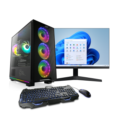 Un système complet Intel Core i5 puissant avec graphique GeForce RTX 4060 et Windows 11 Home préinstallé - écran Samsung FHD 27" inclus.