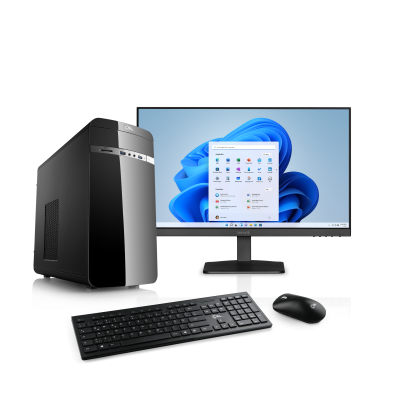Un ensemble complet Intel® i3, y compris un écran 24" Full HD, qui vous offre tout ce dont vous avez besoin pour votre bureau à domicile.