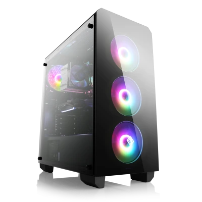 Un PC de jeu Windows 11 puissant avec processeur Intel Core Ultra 7 265KF et carte graphique GeForce RTX 5070.