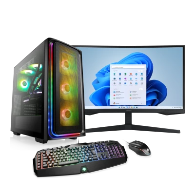 Jeu haut de gamme avec AMD Ryzen&trade; 7 7800X3D, GeForce&reg; RTX 5070 Ti et Windows 11 Home - &eacute;cran Samsung&reg; S60UA WQHD 27" inclus.