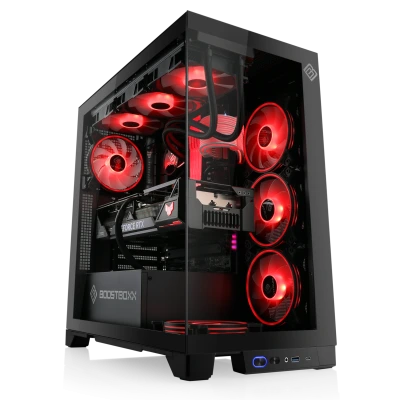 Un PC de jeu 4K haut de gamme avec l'un des meilleurs processeurs de jeu d'AMD et une carte graphique GeForce RTX 5080.