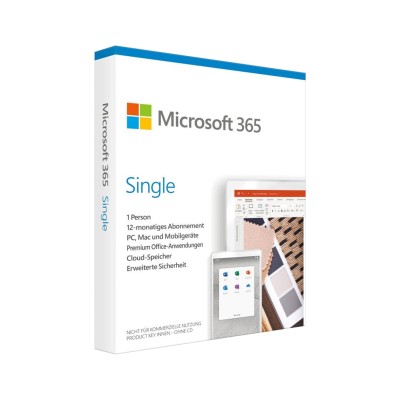 Leistungsstarkes und preiswertes Microsoft Office Programm 365 Single in unserem großen Computer Online-Shop