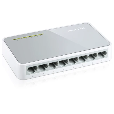 Der TP-Link TL-SF1008D ist ein g&uuml;nstiger und leistungsbringender Switch mit 8 Ports, die &Uuml;bertragungsraten von bis zu 100 Mbit/s erm&ouml;glichen.