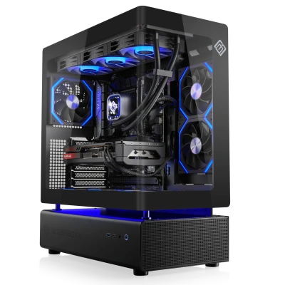 PC gaming AMD 4K haut de gamme &eacute;quip&eacute; d'un processeur Ryzen 9 9950X3D2, d'une carte graphique RX 9070 XT 16 Go, de 32 Go de m&eacute;moire vive DDR5, d'un SSD NVMe de 1 To, de la technologie 3D V-Cache et de l'architecture RDNA 4.