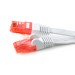 Câble patch plat Cat6 de 5m, blanc/rouge