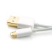 Câble microUSB vers USB 2.0, 2,0 m, blanc