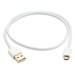 Câble microUSB vers USB 2.0, 0,5 m, blanc