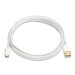 Câble microUSB vers USB 2.0, 2,0 m, blanc