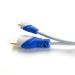 Câble microHDMI vers HDMI 2.0, 1,5 m, blanc/bleu
