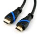 Câble HDMI 2.0, 0,5 m, noir/bleu