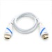 Câble HDMI 2.0, 0,5 m, blanc/bleu
