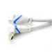 Câble HDMI 2.0, coudé, 0,5 m, blanc/bleu