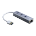 Hub USB 3.1, 3 ports, LAN 10/100/1000 MBit/s