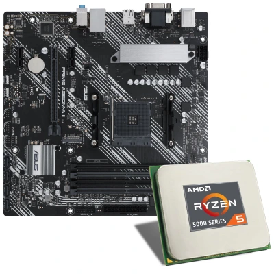 Un sistema potente con processore AMD Ryzen&trade; 5 a sei core di quinta generazione e scheda madre ASUS.