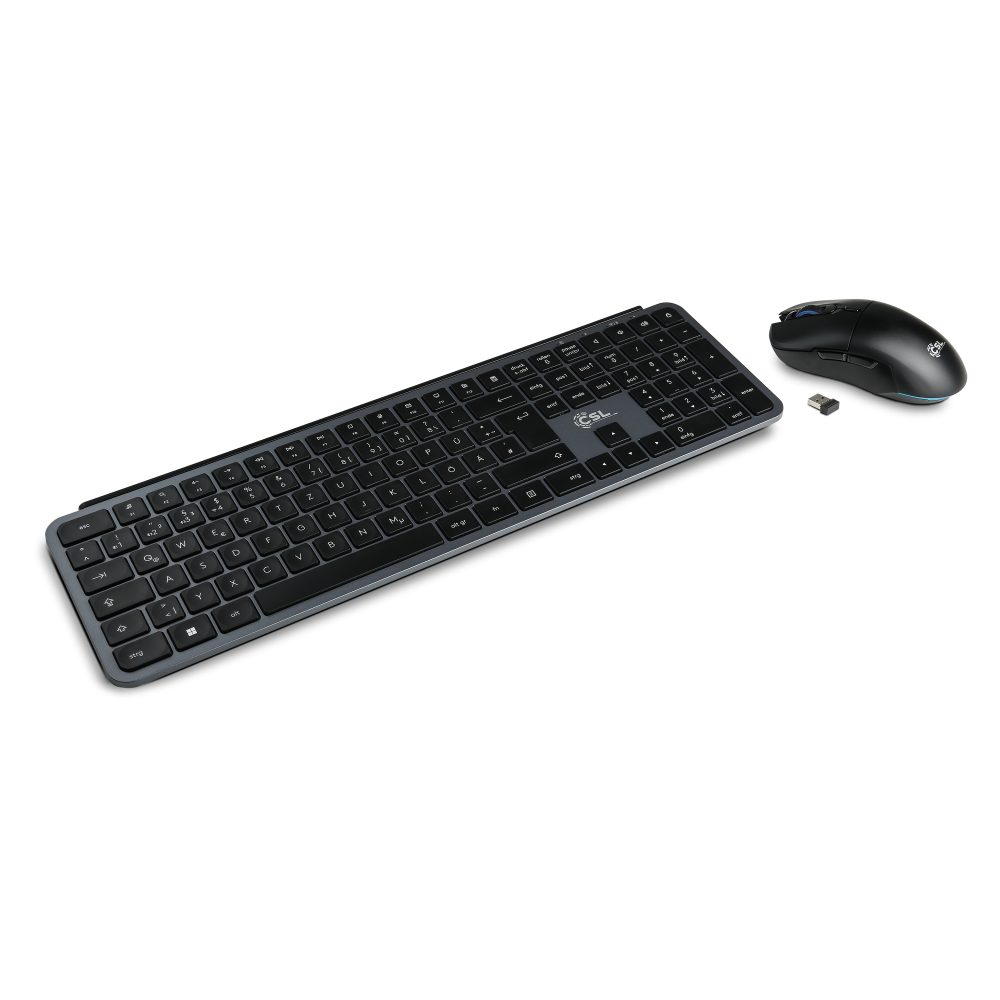 KM901 Tastiera Wireless 2.4G A 78 Tasti – Combo Portatile Per Ufficio E Casa, Nero