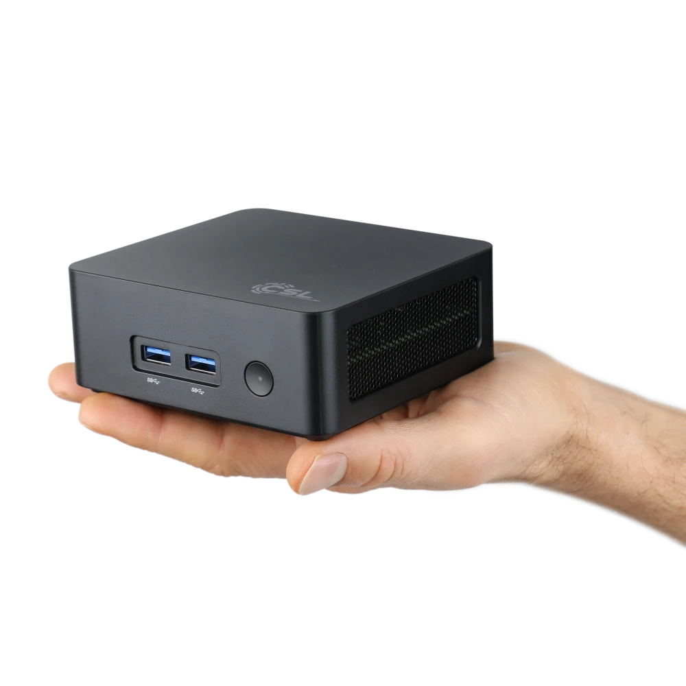 Mini PC - CSL Narrow Box Black / Windows 11 Pro / 500GB+8GB | CSL