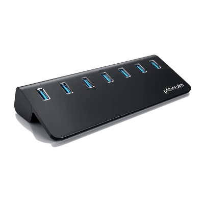 L'hub USB 3.2 a 7 porte con alimentatore &egrave; un hub economico e potente con 7 porte che consentono velocit&agrave; di trasferimento fino a 10 Gbps.