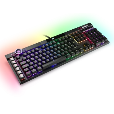 Tastiera Corsair K55: con illuminazione RGB a 3 zone, tasti G programmabili, tasti di scelta rapida multimediali, anti-ghosting, funzione rollover, palm rest