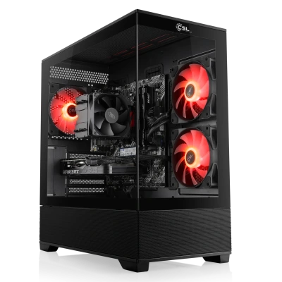 Un potente PC da gioco con processore Intel Core Ultra 5 e grafica GeForce RTX 5060 per risoluzioni Full HD 1080p e WQHD 1440p.