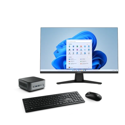 Un potente pacchetto completo con il Mini PC CSL Narrow Box Premium silenzioso e il monitor MSI MAG 274QFDE E20 WQHD da 27".