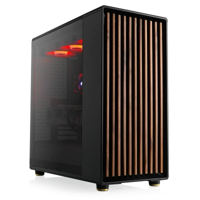 PC premium per il gioco 4K/8K e la creazione di contenuti: con processore Ryzen 9 9950X3D e GeForce RTX 5090 in un elegante look in legno!