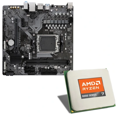 Che si tratti di lavoro, streaming o gioco, il bundle processore AMD Ryzen 7 8700G / scheda madre Gigabyte A620M H &egrave; un'opzione di aggiornamento perfetta!