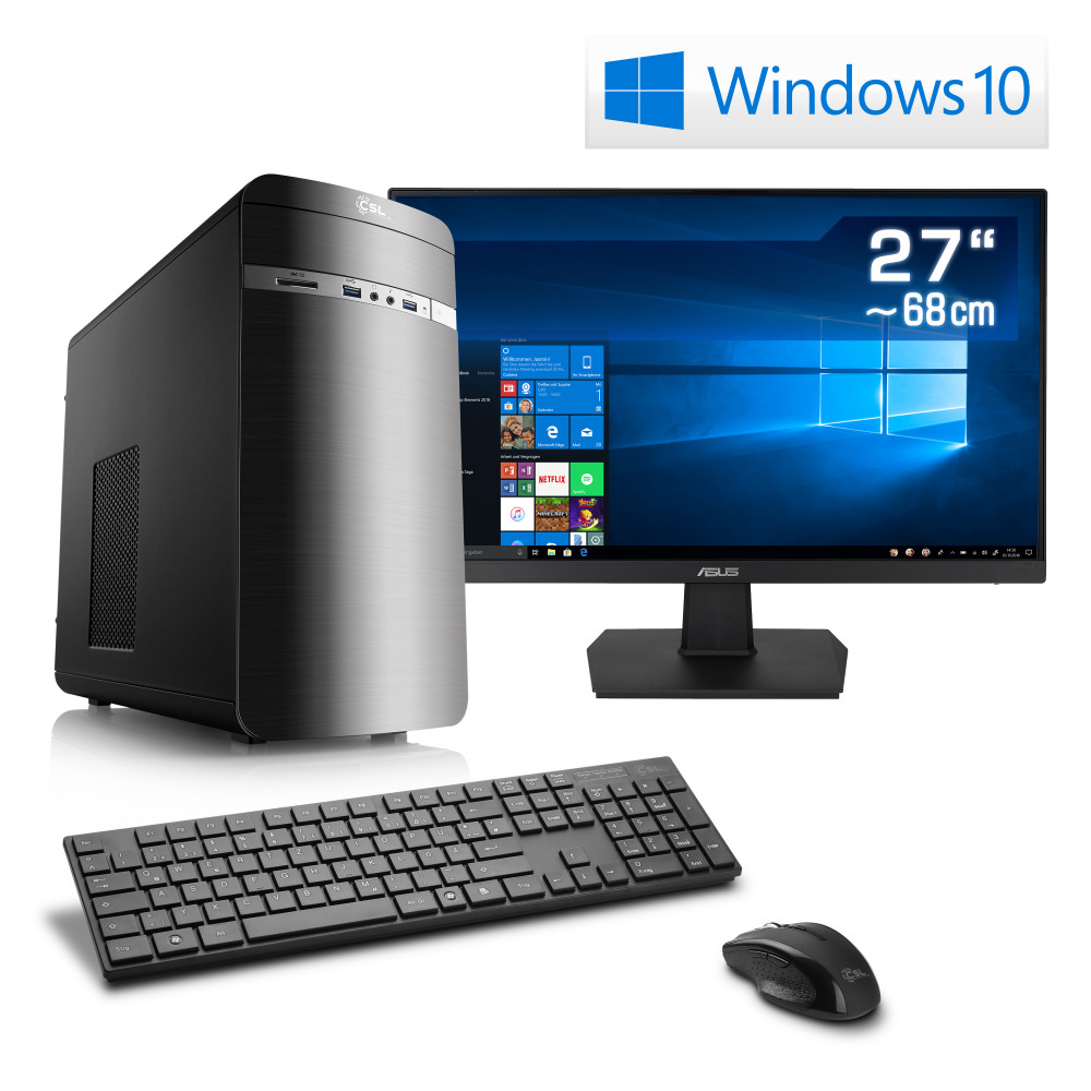 Csl Computer Gunstige Pc Systeme Mit Monitor Tastatur Und Maus Von Csl