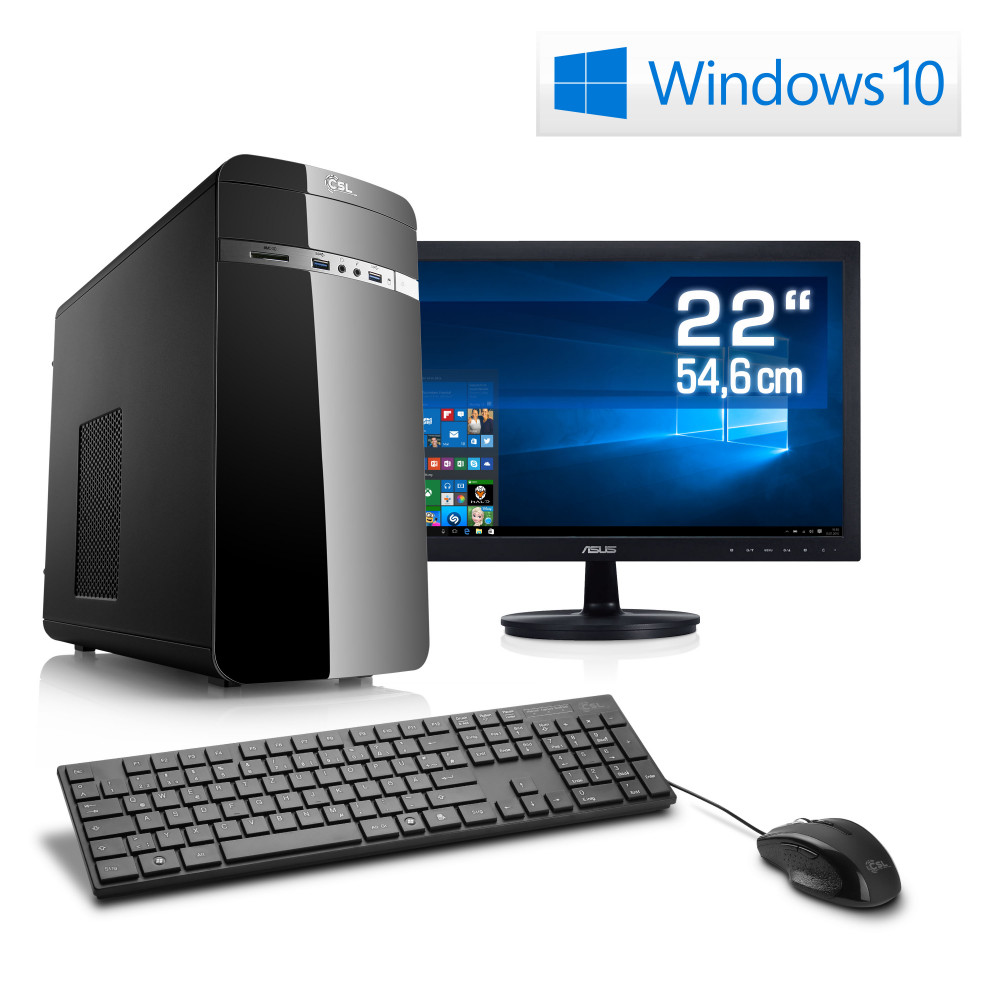 Csl Computer Gunstige Pc Systeme Mit Monitor Tastatur Und Maus Von Csl