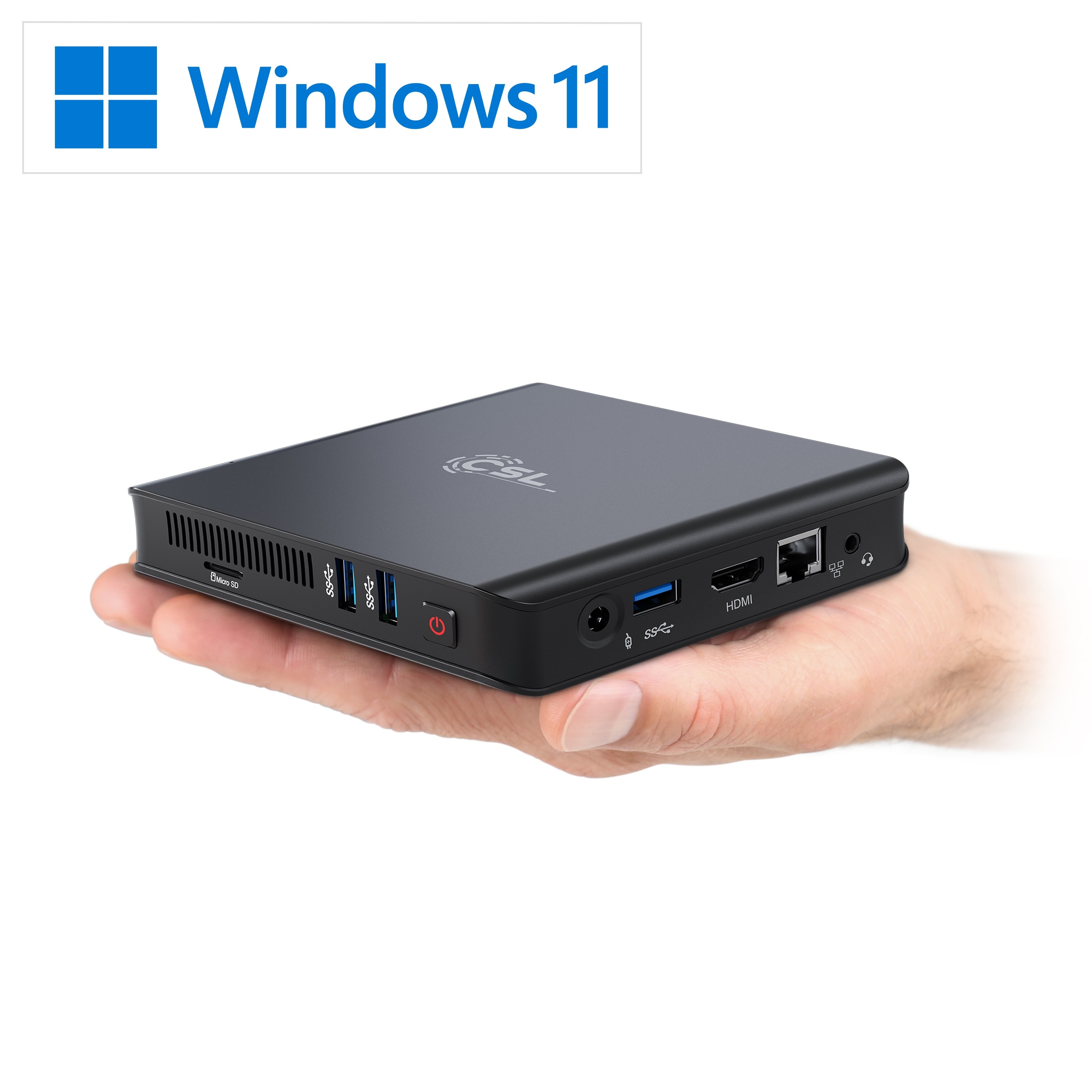 CSL Computer Mini PC CSL Narrow Box Ultra HD Compact v5 / 256GB M.2