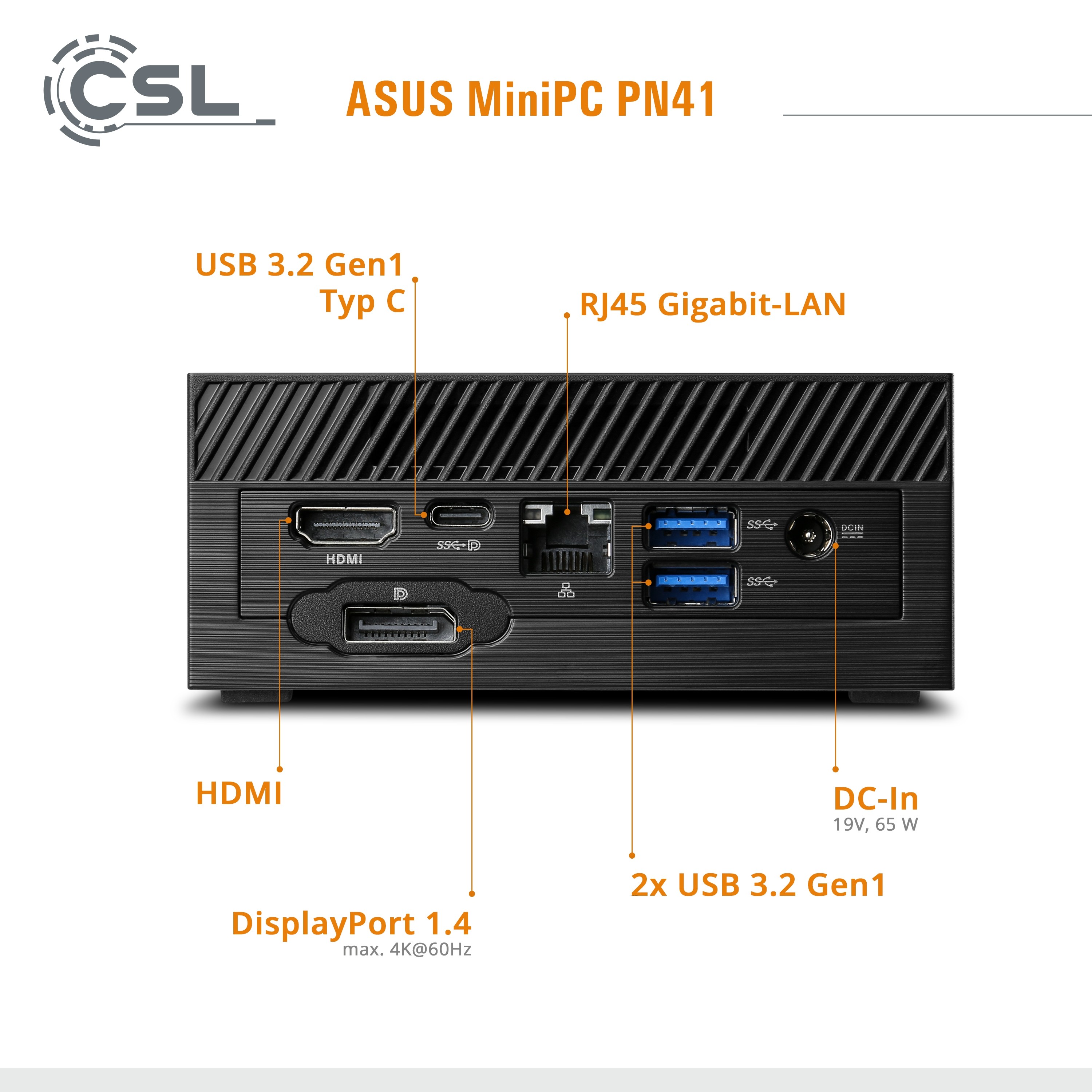 CSL Computer Mini PC ASUS PN41 Pro / 16GB / 1000 GB M.2 SSD