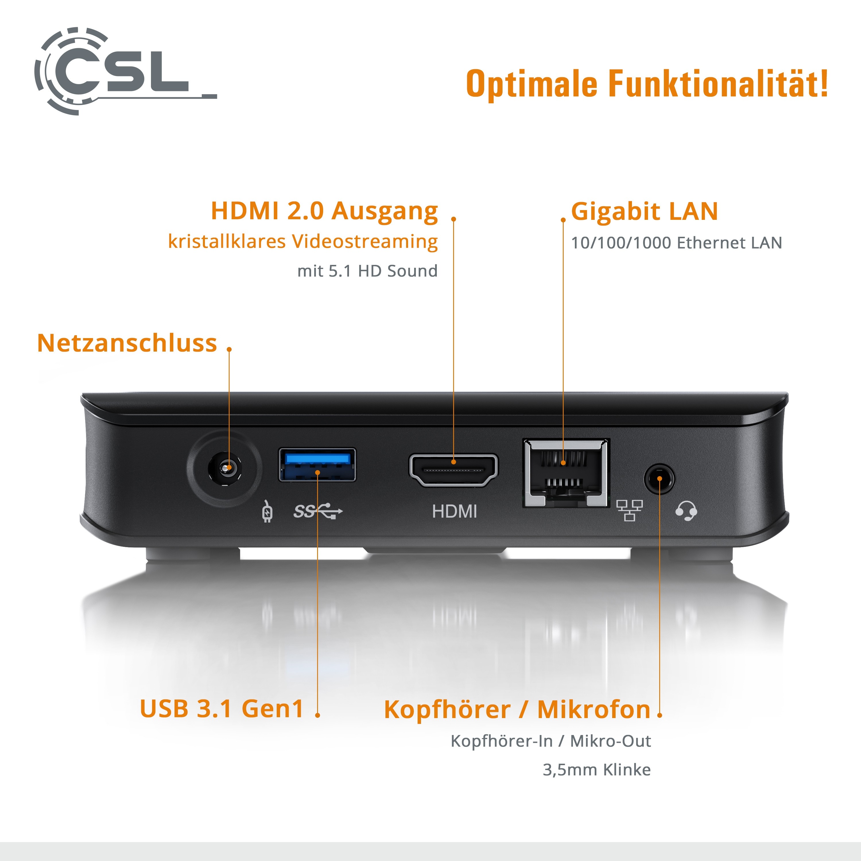 Csl Computer Mini Pc Csl Narrow Box Ultra Hd Compact V3 Win 10