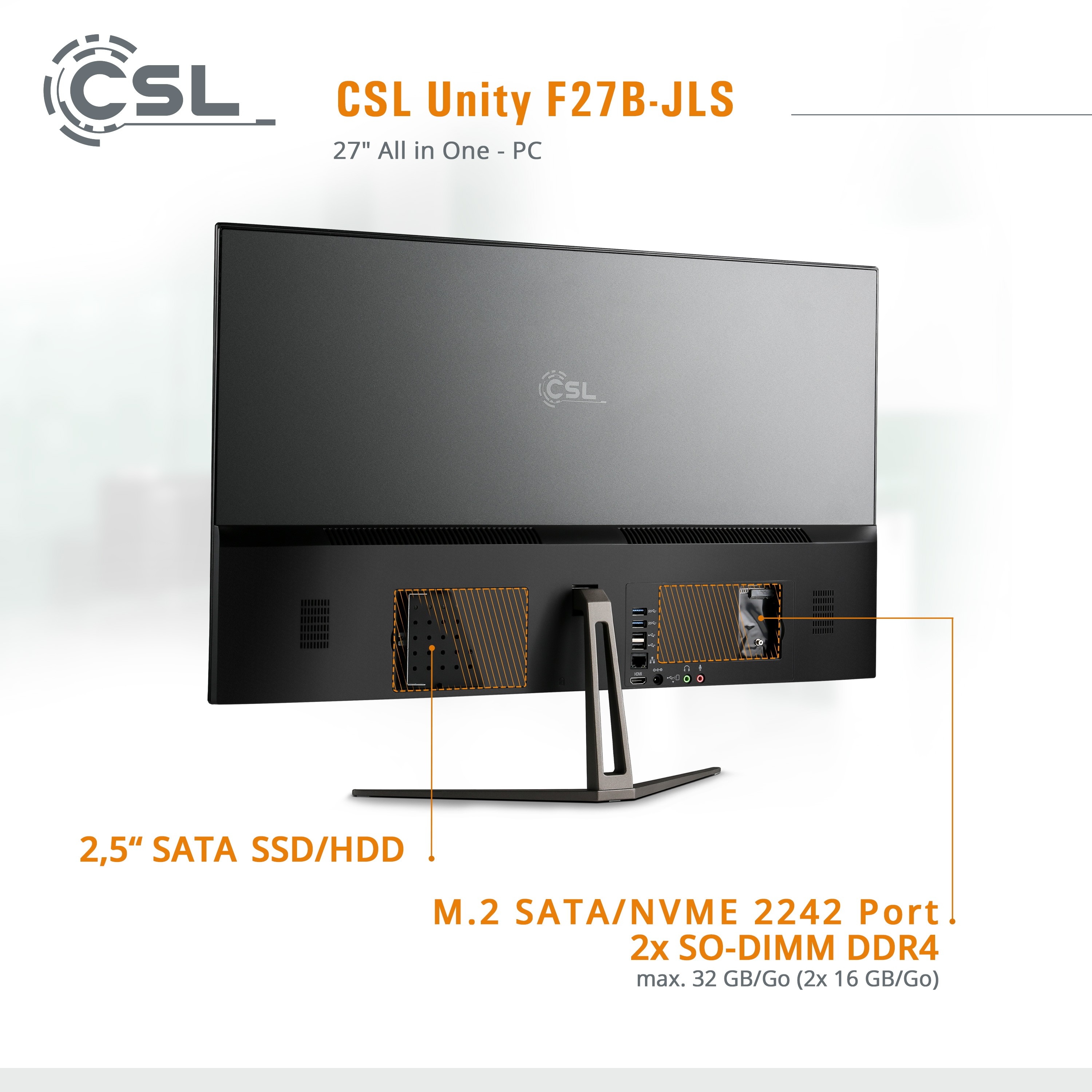 CSL Computer | All-in-One-PC CSL Unity F27B-JLS / 1000 GB / 16 GB RAM /  Windows 11 Home
