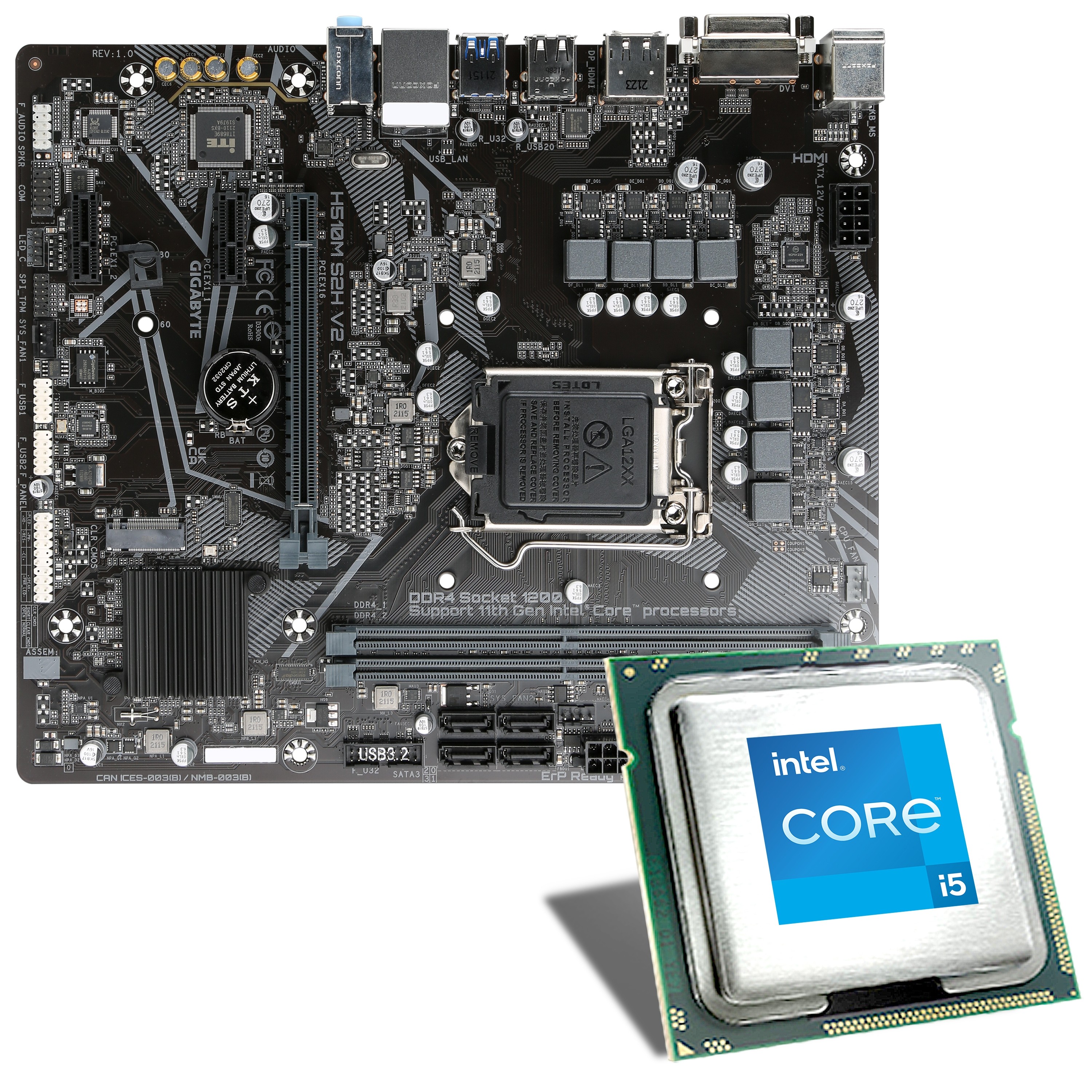 CSL-Computer | Intel Core i5-11600 / GIGABYTE H510M S2H V2 Mainboard Bundle