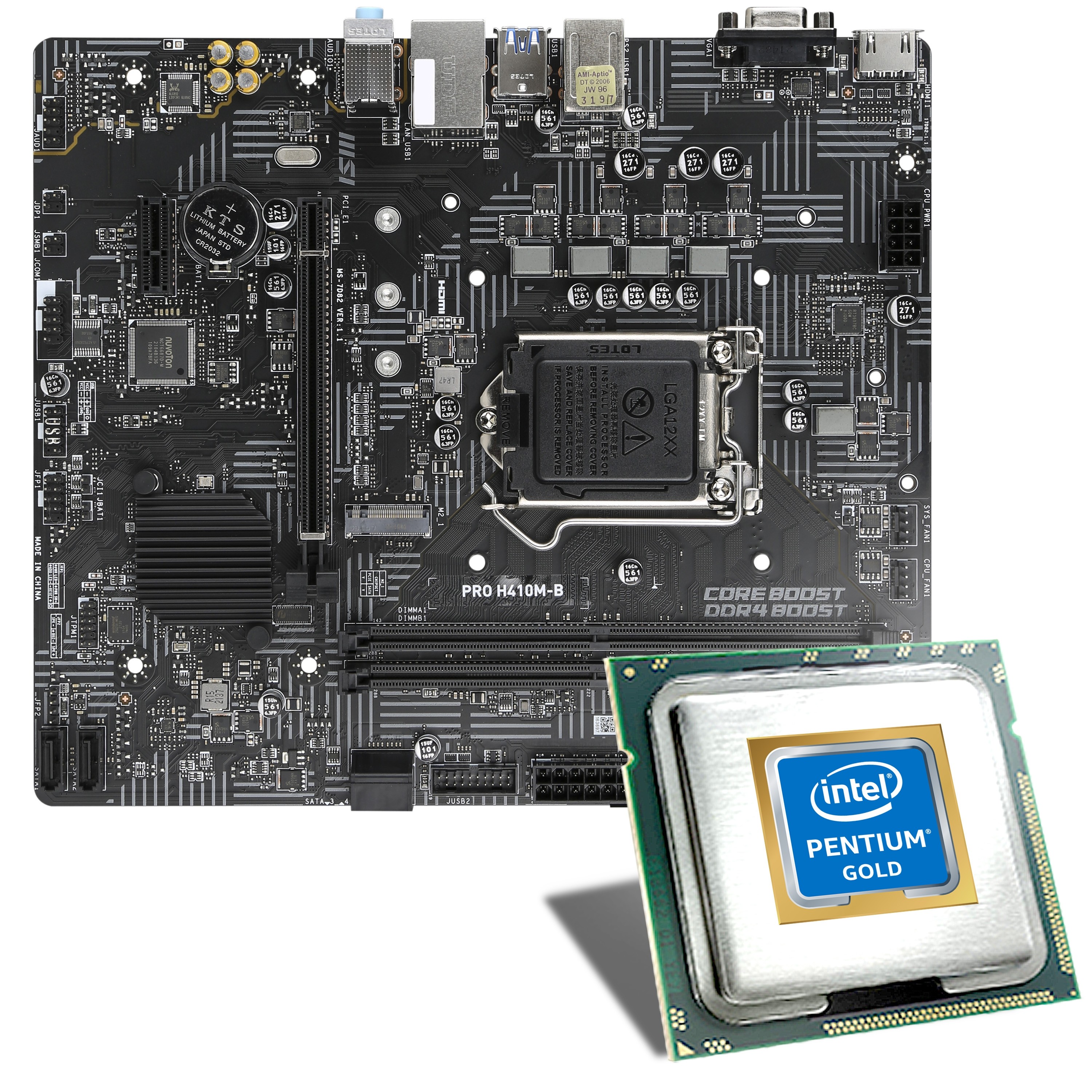 Intel Pentium G6400 / MSI Pro H410MB Mainboard Bundle
