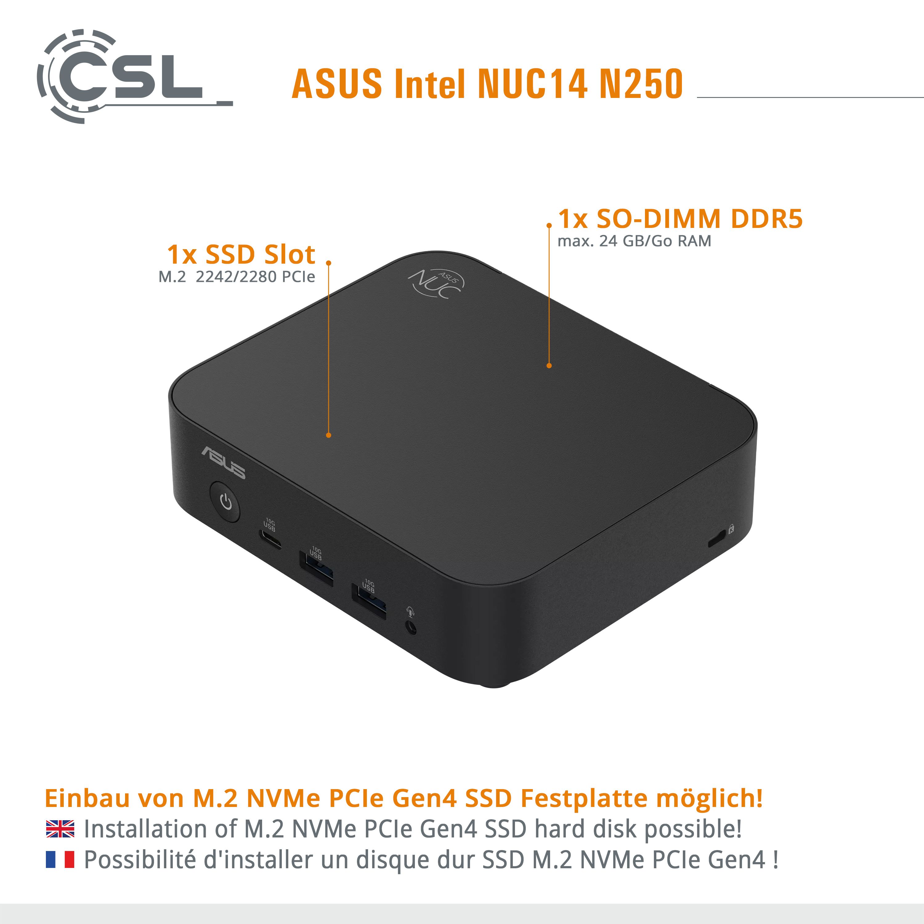 ASUS NUC 14 intel n250 Windows11 256GB Desktop Pc Windows 11 ASUS