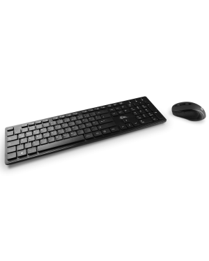 CSL Office QWERTZ-Tastenlayout LED Desktop schwarz Tastatur & Maus Set Multimedia Office kabelgebunden 