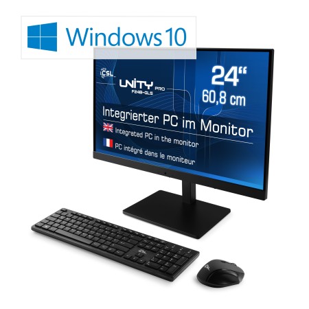 All-in-One-PC CSL Unity PRO F24B-GLS / Windows 10 Home / 128GB+16GB