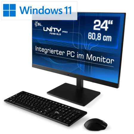 All-in-One-PC CSL Unity PRO F24B-GLS / Windows 11 Home / 240GB+8GB