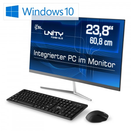 All-in-One-PC CSL Unity F24B-GLS / Windows 10 Home / 128GB+8GB