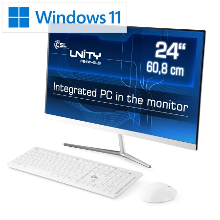 All-in-One-PC CSL Unity F24W-GLS / Windows 11 Home / 128GB+16GB