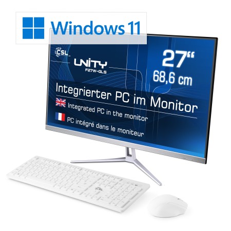 / F27W-GLS Computer / Pro | Windows GB 128 RAM 8 11 CSL GB / Unity All-in-One-PC CSL