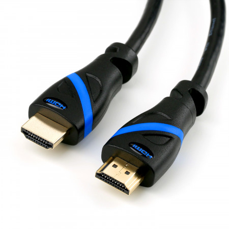 HDMI 2.0 Kabel, 3 m, schwarz/blau