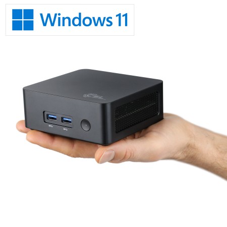 Mini PC - CSL Narrow Box Black / Windows 11 Home / 500GB+16GB