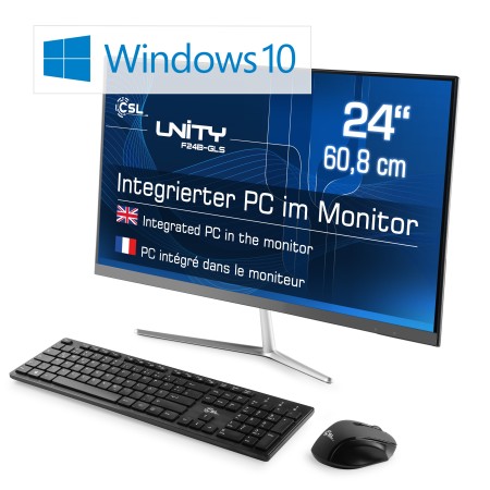 All-in-One-PC CSL Unity F24B-GLS / Windows 10 Home / 256GB+8GB
