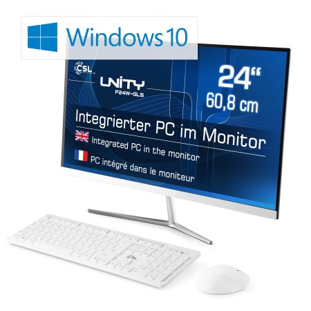 All-in-One-PC CSL Unity F24W-GLS / Windows 10 Home / 1000GB+16GB