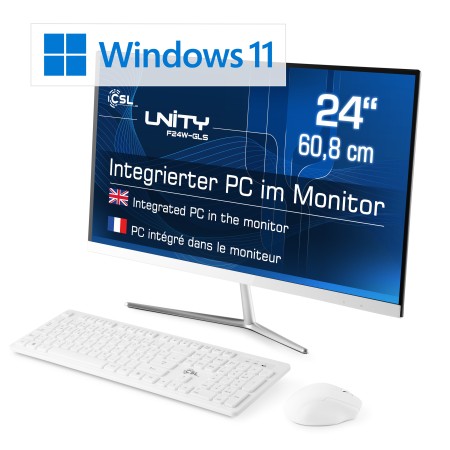 All-in-One-PC CSL Unity F24W-GLS / Windows 11 Pro / 256GB+8GB